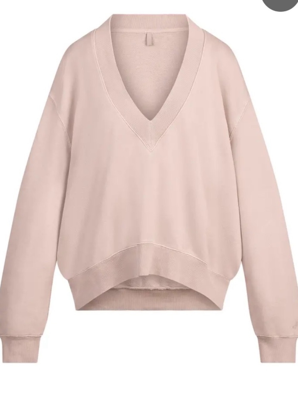 SKIMS V-Neck Lightweight Pullover Sweater - Blush